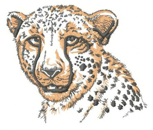 Cheetah 4 machine embroidery design