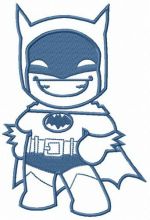 Batman pleased with himself embroidery design