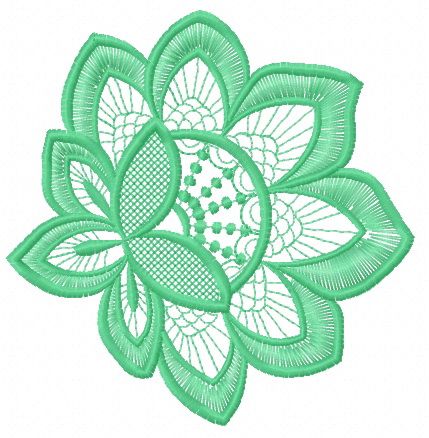 Lace flower 10 machine embroidery design