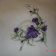 Swirl flower design embroidered
