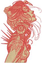 Dream time embroidery design