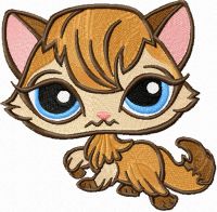 Littlest Pet shop Kitty  embroidery design