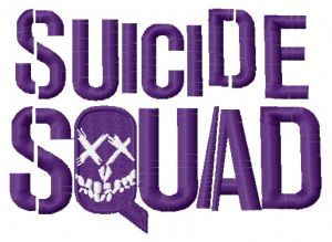 Suicide Squad logo embroidery design