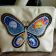 Cosmetic bag with fantastic butterfly day and night free embroidery
