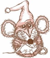 Santamouse sketch embroidery design