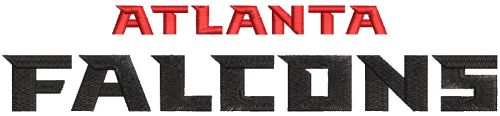 Atlanta Falcons Wordmark Logo embroidery design