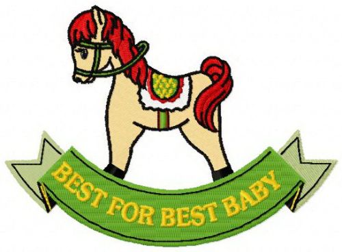 Baby horse machibe embroidery design