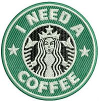 I need a coffee embroidery design