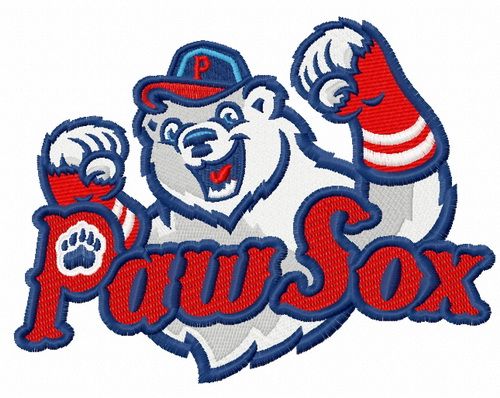 Pawtucket Red Sox logo machine embroidery design