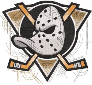 Anaheim Ducks Jersey Modern art logo embroidery design