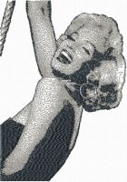 Marilyn Monroe photo stitch free embroidery design