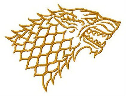 House Stark logo machine embroidery design