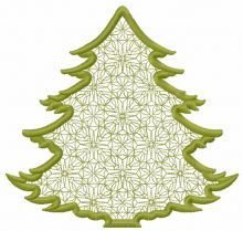 Lace fir tree 2 embroidery design
