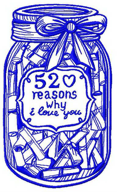 52 reasons why I love you 3 machine embroidery design