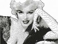 Marilyn Monroe free machine embroidery design 2