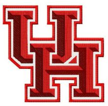 University of Houston collegiate symbol embroidery design