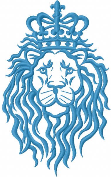 lion real king free embroidery design