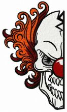 Scary clown is watching you embroidery design