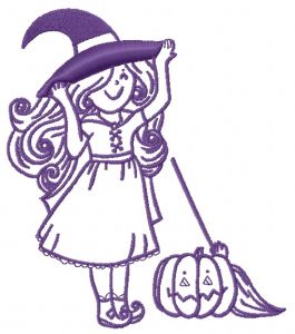 Little witches 5 embroidery design