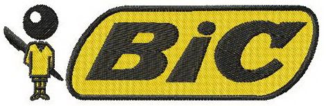 BiC logo machine embroidery design