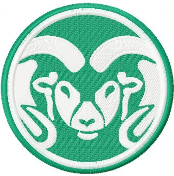 Colorado State Rams logo machine embroidery design