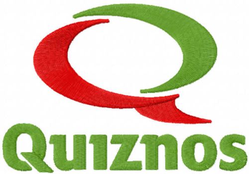 Quiznos logo logo embroidery design