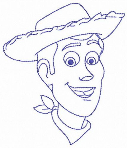 Cowboy from Toy Story machine embroidery design