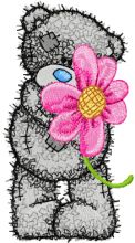 Teddy Bear like flowers embroidery design