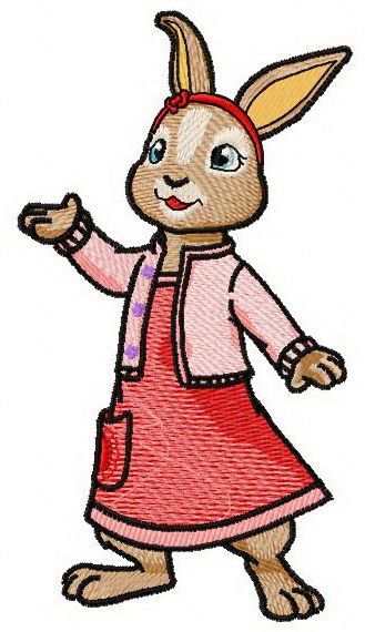 Bunny girl 4 machine embroidery design