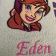 Towel with Anna Frozen embroidery design