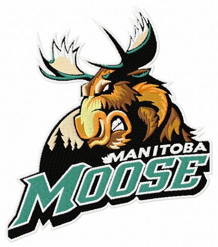 Manitoba Moose logo embroidery design