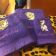 Purple embroidered towels with Frozen designs