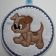 Small wall carpet with cute dog applique free embroidery design