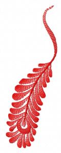 Red feather embroidery design