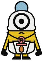 Baby Minion embroidery design