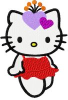 Hello Kitty Night Party  embroidery design
