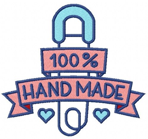 100% handmade machine embroidery design