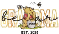Winnie Pooh grandma bear embroidery design