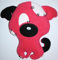 Projeto de travesseiro de cachorro com bordado de apliques grátis