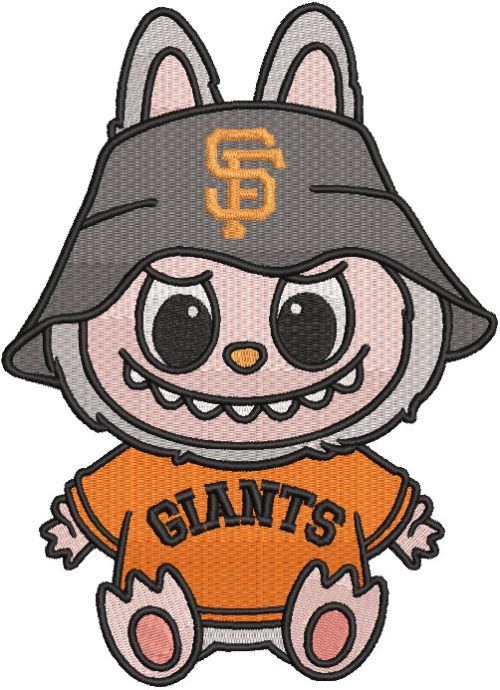 Labubu San Francisco Giants embroidery design