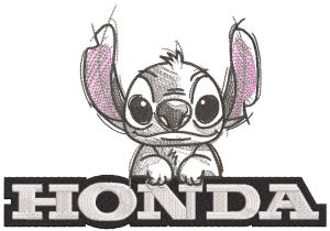 Honda Stitch logo embroidery design