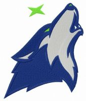 Crunch the Wolf embroidery design