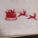 Bath Towel Christmas sleigh with reindeer free embroidered design