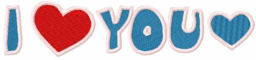 I love you heart free embroidery design