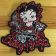 Betty Boop biker embroidery design patch