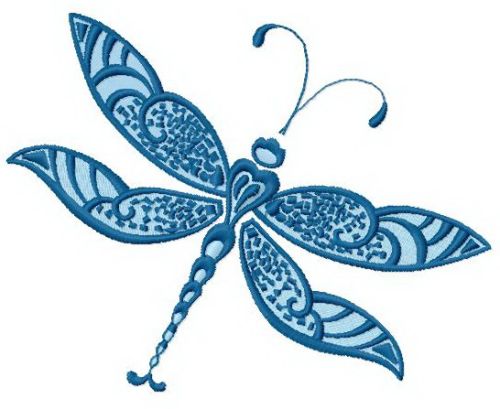 Dragonfly 3 machine embroidery design