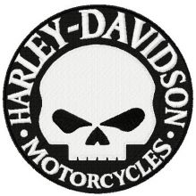 Harley Davidson Willie G logo embroidery design
