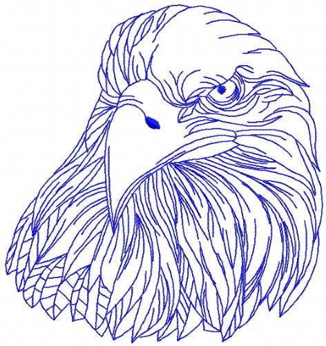 Eagle redwork embroidery design