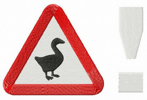 Untitled Goose Game alternative logo machine embroidery design