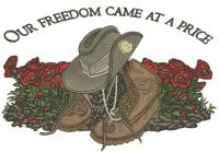 Our freedom came at a price 2 embroidery design